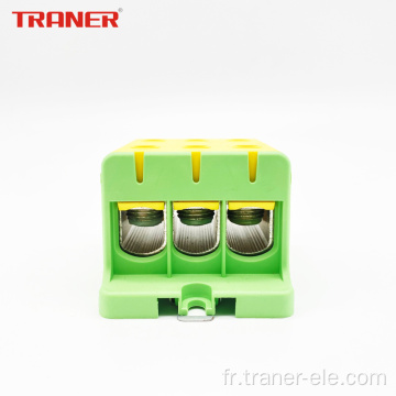 Bornier Universel 3 voies Jaune/Vert 95mm2